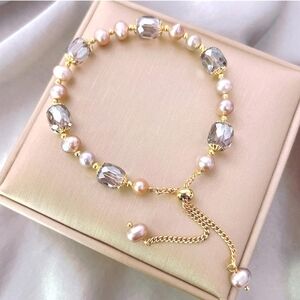 14k Gold Plated Jade Butterfly Crystal Glass Bracelet For Her Chinese Style Jade